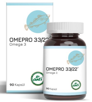 Anti Naturel Omepro 3322 Omega3 Trigliserit Form Balık Yağı Likit Kapsül 90 lık