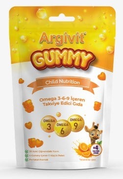 Argivit Gummy Child Nutrition Omega-3 20 Çiğneme Tableti