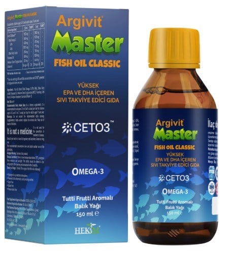 Argivit Master Fish Oil Epa ve Dha İçeren Balık Yağı 150 ml