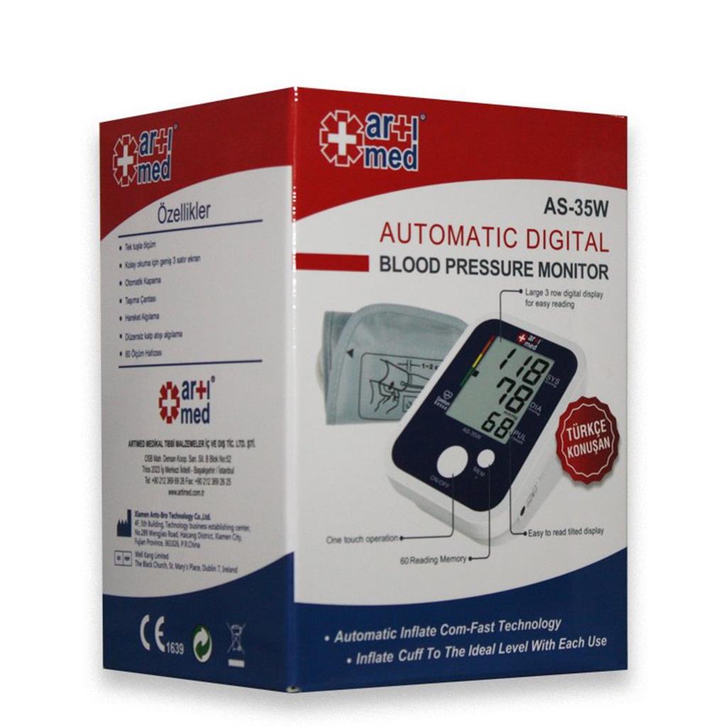 ArtıMed AS-35W Türkçe Konuşan Otomatik Digital Tansiyon Ölçüm Aleti