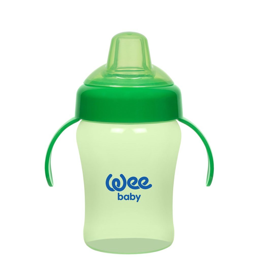 WEE BABY COLORFUL AKITMAZ KULPLU BARDAK 6AY+ 240ML - YEŞİL