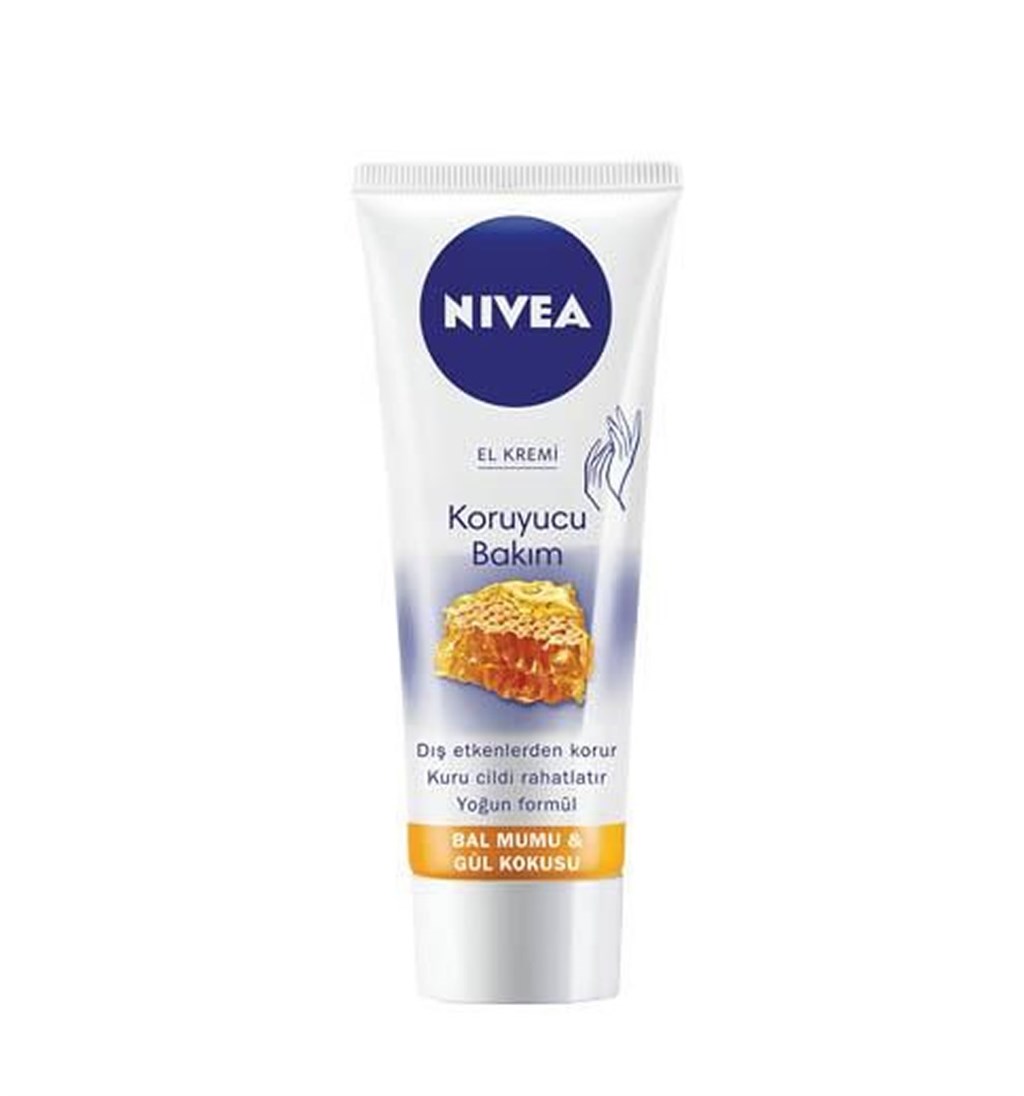 NİVEA KORUYUCU BAKIM EL KREMİ 75 ML - BAL MUMU - GÜL KOKUSU