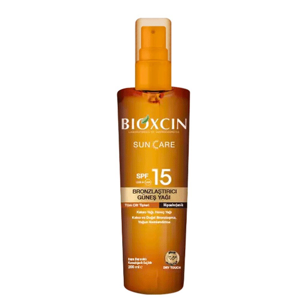 Bioxcin Sun Care Tüm Ciltler için Bronzlaştırıcı Yağ Spf 15 200 ml