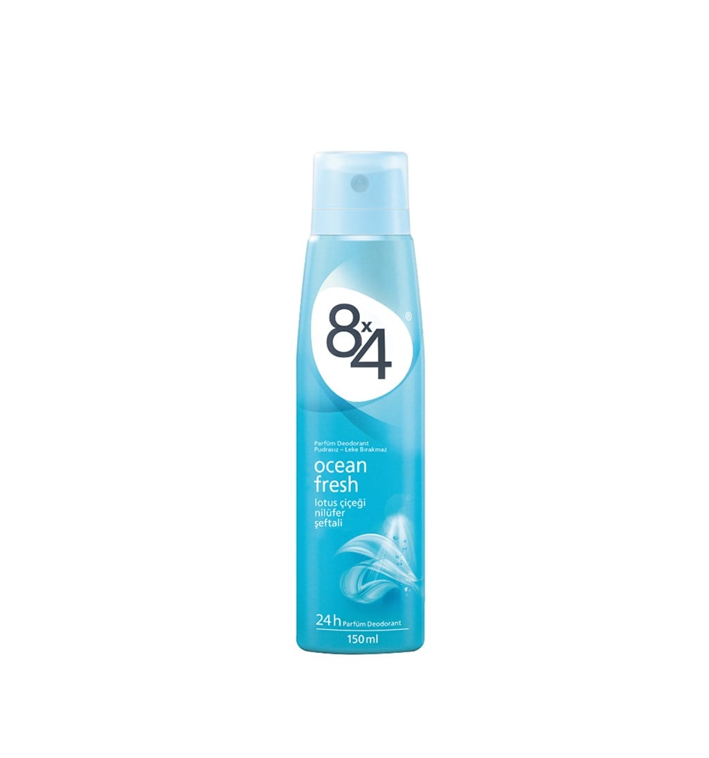 8X4 OCEAN FRESH DEODORANT 150ML (BAYAN)