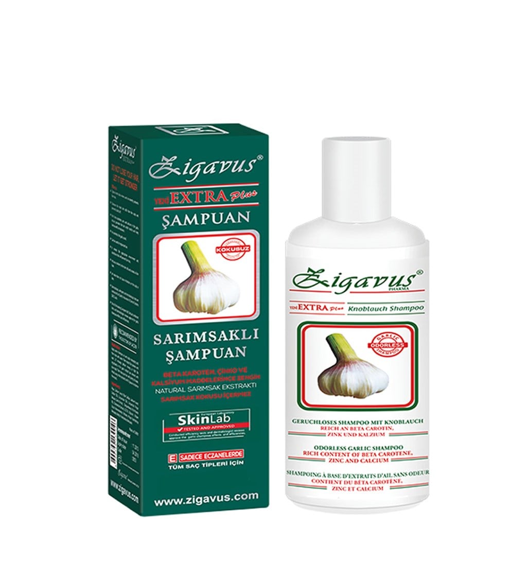 ZİGAVUS KOKUSUZ EXTRA PLUS SARIMSAKLI ŞAMPUAN 150 ML