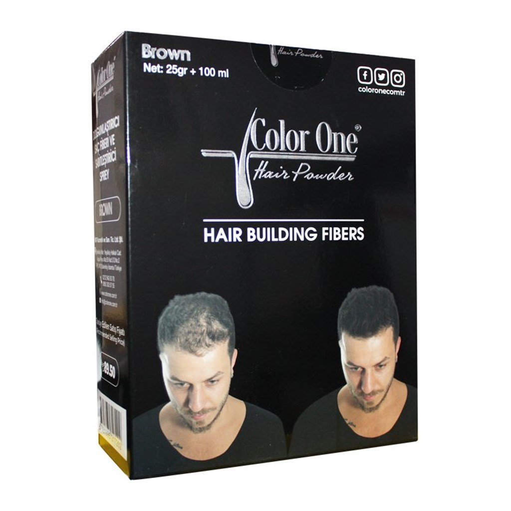 Color One Dolgunlaştırıcı Saç Fiberi Kahve 25gr + 100ml