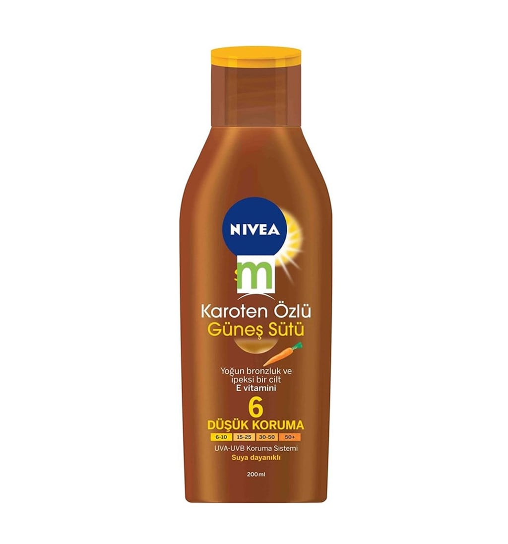 NİVEA SUN DÜŞÜK KORUMA 6 KAROTEN ÖZLÜ GÜNEŞ SÜTÜ 200ML