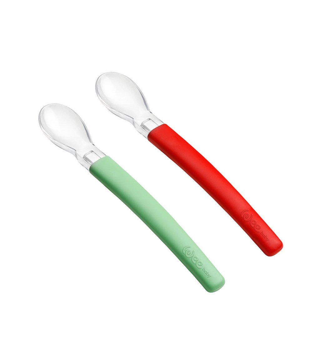 WEE BABY 2'Lİ MAMA KAŞIĞI - YEŞİL - KIRMIZI