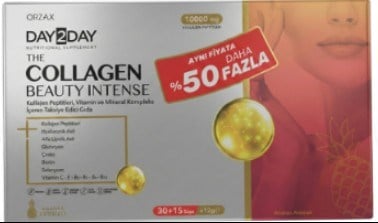 Day2Day The Collagen Beauty Intense Ananas Aromalı 30+15 Saşe - %50 Daha Fazla