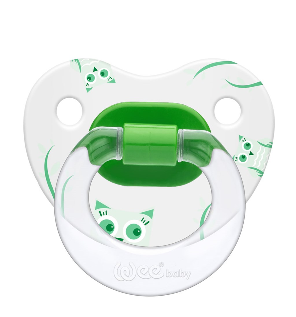 WEE BABY DESENLİ GÖVDELİ DAMAKLI EMZİK 0-6AY NO.1 - YEŞİL