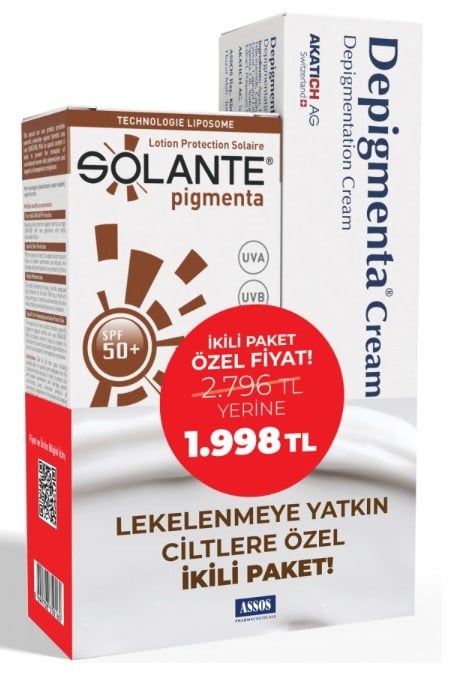 Depigmenta 40 ml Krem + Solante Pigmenta 50 ml İkili Kofre