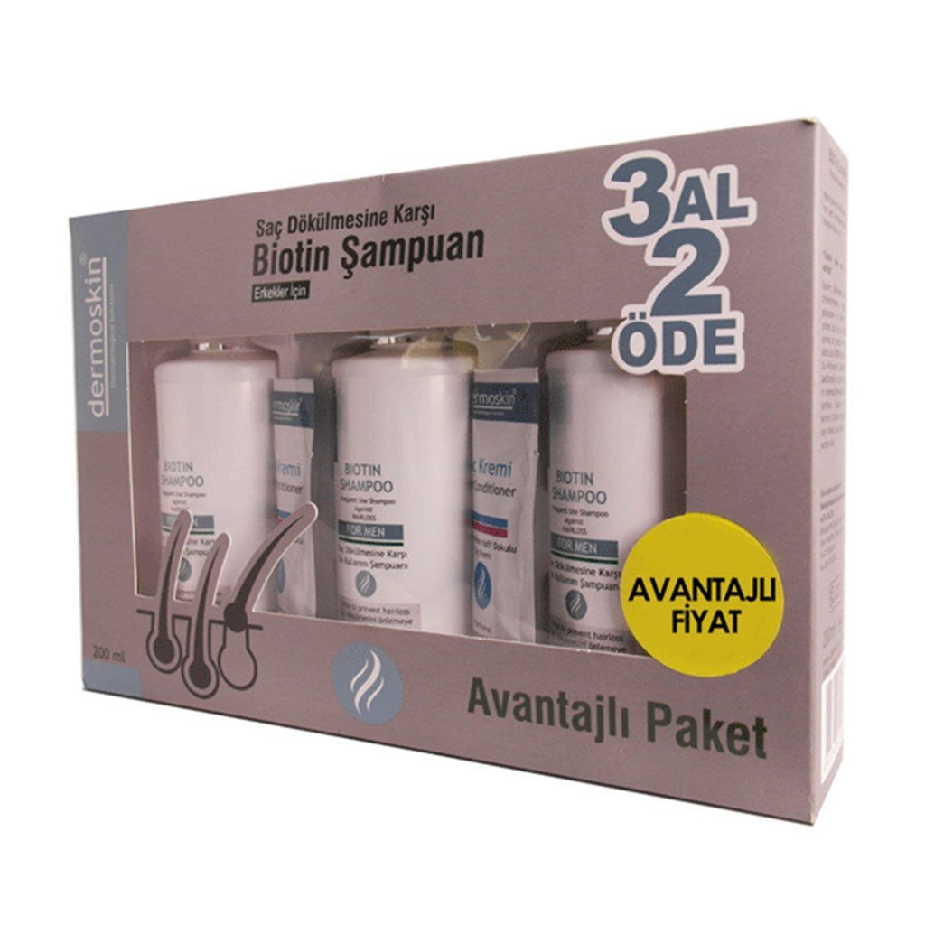 Dermoskin Biotin Şampuan Erkekler İçin 200 ml - 3 al 2 öde