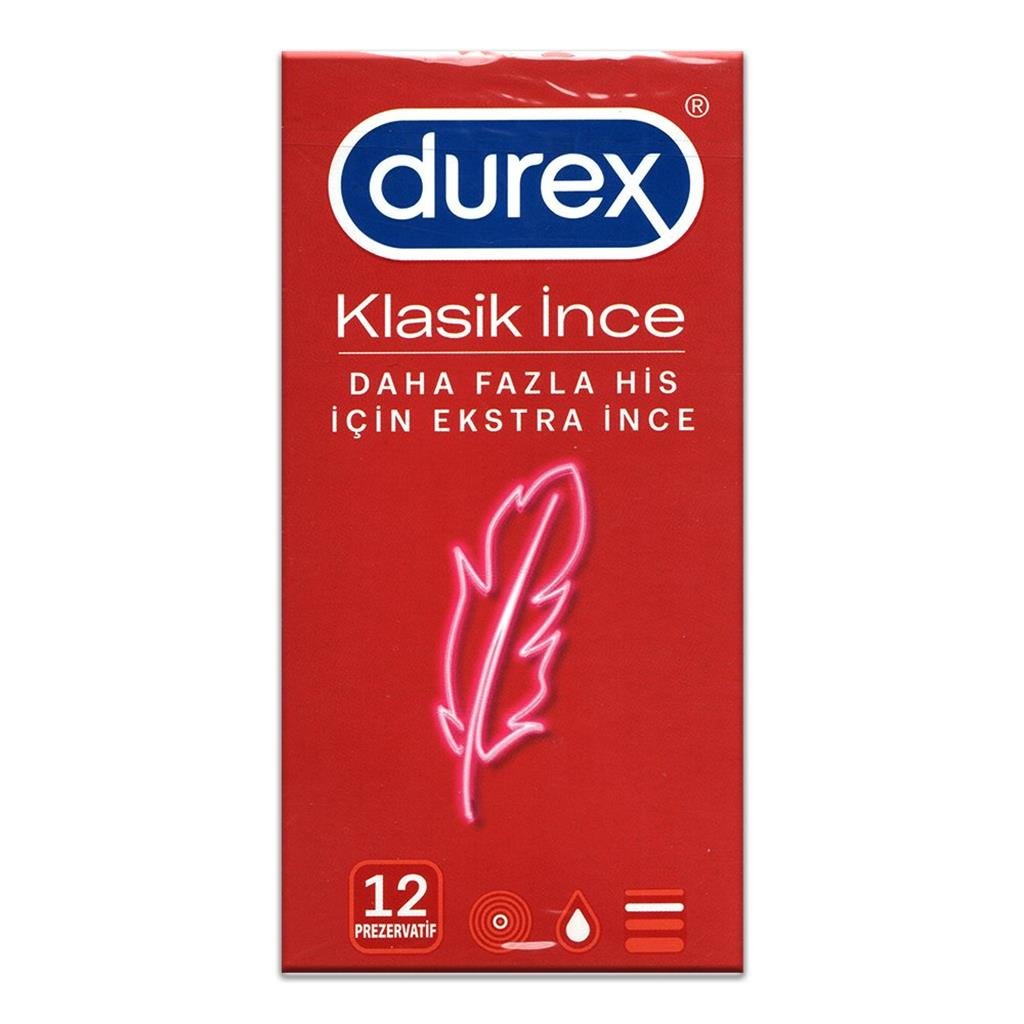 Durex Prezervatif Klasik İnce 12 Adet