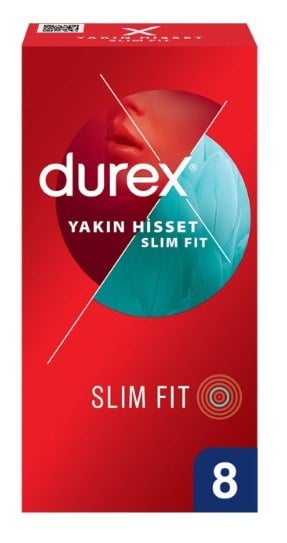 Durex Prezervatif Yakın Hisset Slim Fit 8 Adet