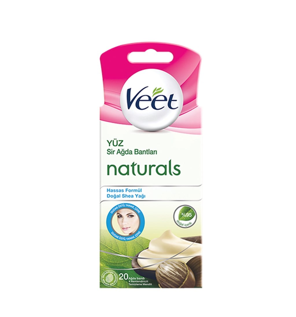VEET SOĞUK AĞDA YÜZ BANDI 20'Lİ NATURALS HASSAS CİLT