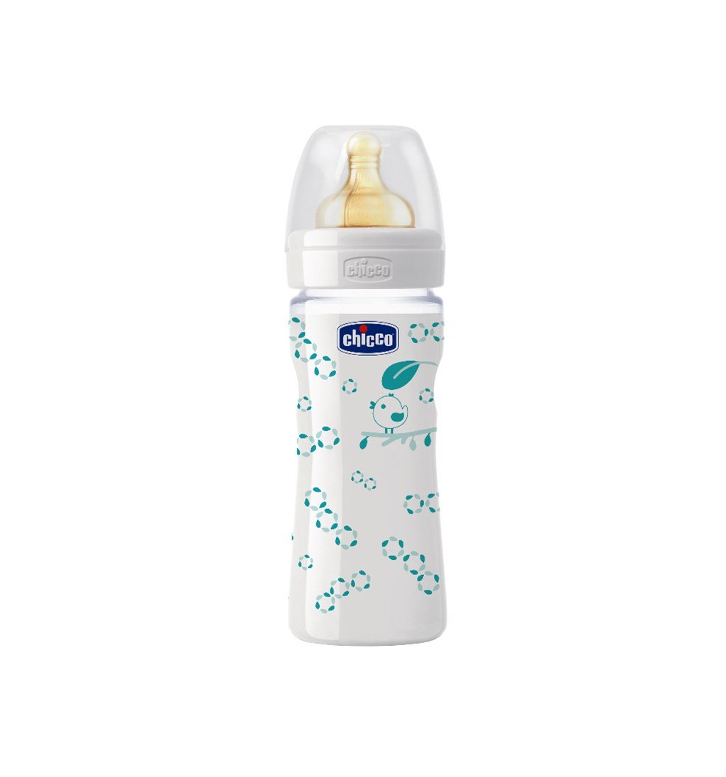 CHİCCO BİBERON 250 ML - KAUÇUK EMZİK (YEŞİL)