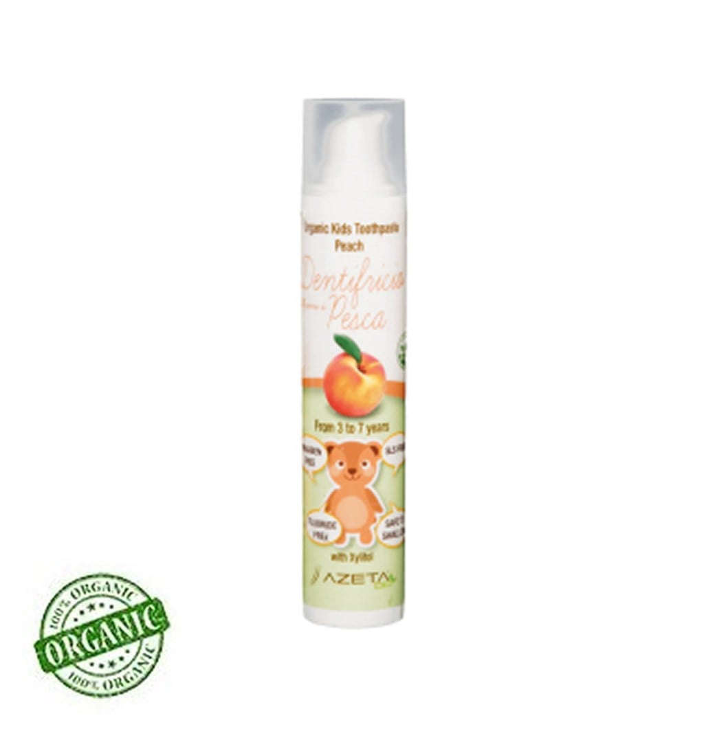 AZETABİO ORGANİK ÇOCUK DİŞ MACUNU ŞEFTALİ 3-7 YAŞ 50 ML
