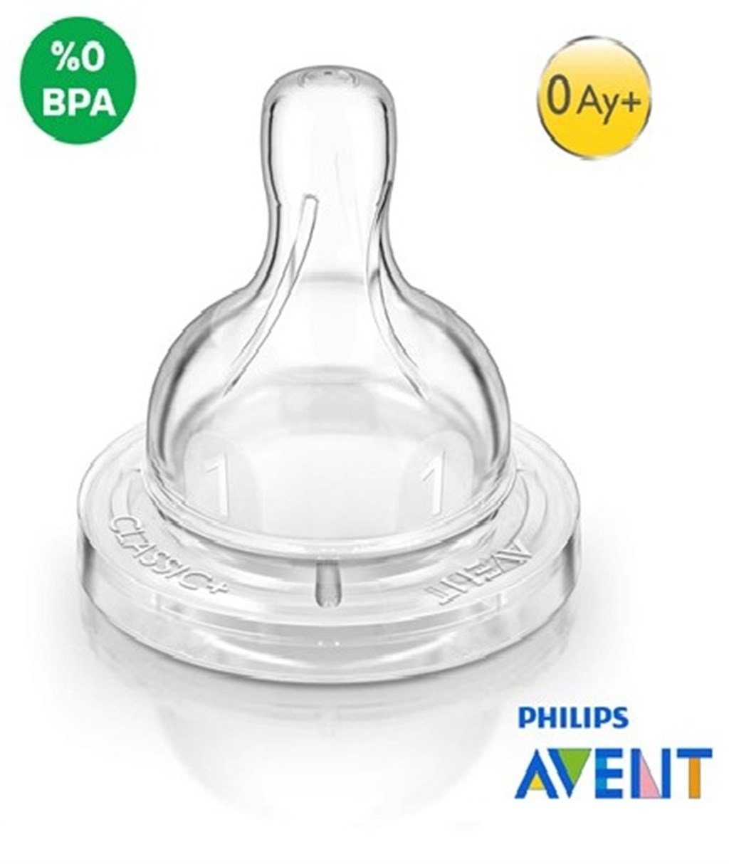AVENT KLASİK BİBERON EMZİĞİ 1 DELİK 2'Lİ YENİDOĞAN AKIŞ