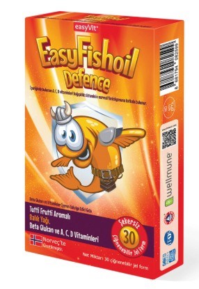 Easy Fish Oil Beta Glucan 30 Çiğnenebilir Jel Form