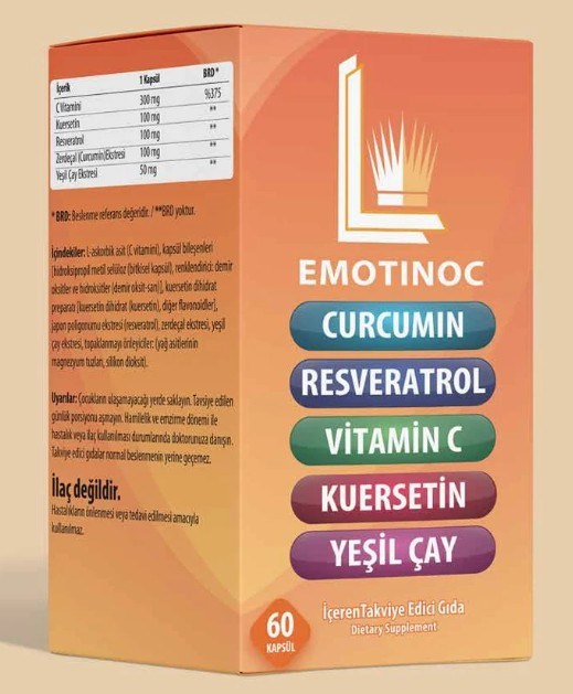Emotinoc Kurkumin-Resveratrol 60 Kapsül