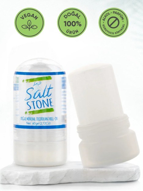 Erd Salt Stone Doğal Mineral Kristal Unisex Roll-On Deodorant 60 G