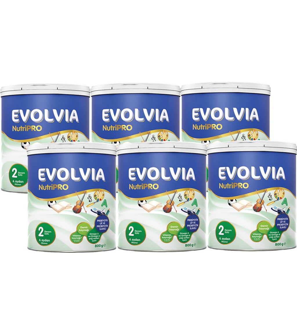 EVOLVIA NUTRİPRO BEBEK SÜTÜ - 2 NUMARA 800GR 6'LI KOLİ