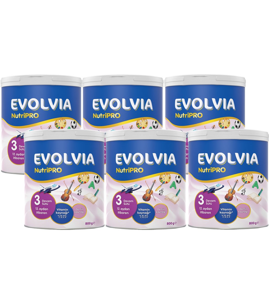EVOLVIA NUTRİPRO BEBEK SÜTÜ - 3 NUMARA 800GR 6'LI KOLİ