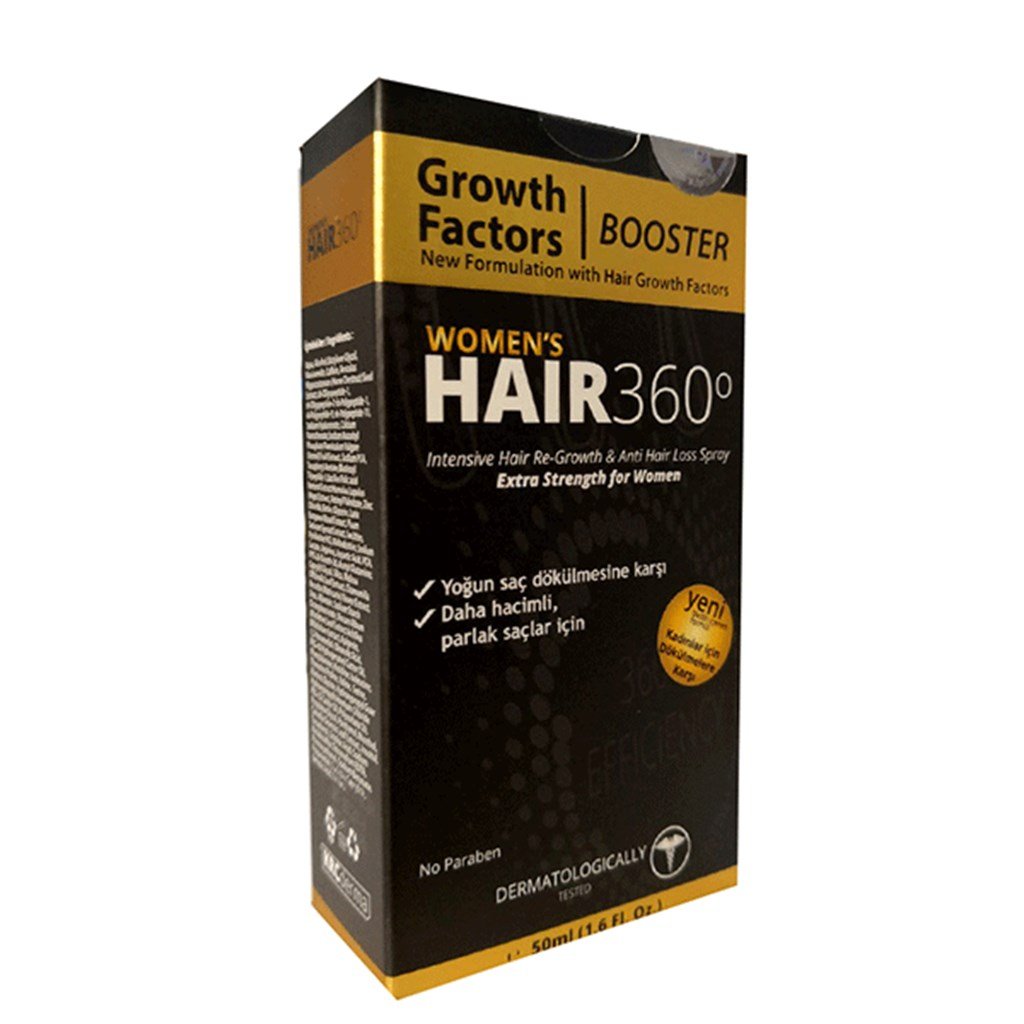 Hair 360 Growth Factors Booster Kadınlar İçin Dökülmeye Karşı Sprey 50 ml