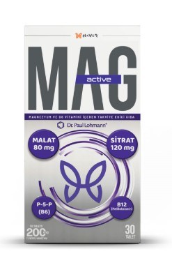Haver Mag-Active Malat Sitrat P5P B12 30 Tablet