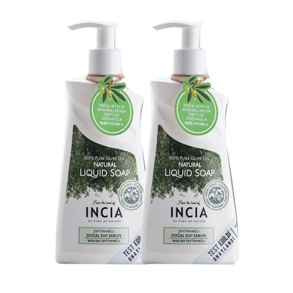 Incia Zeytinyağlı Arındırıcı Doğal Sıvı Sabun 2 x 250 ml