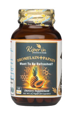 Kiperin Bromelain+Papain 30 Kapsül