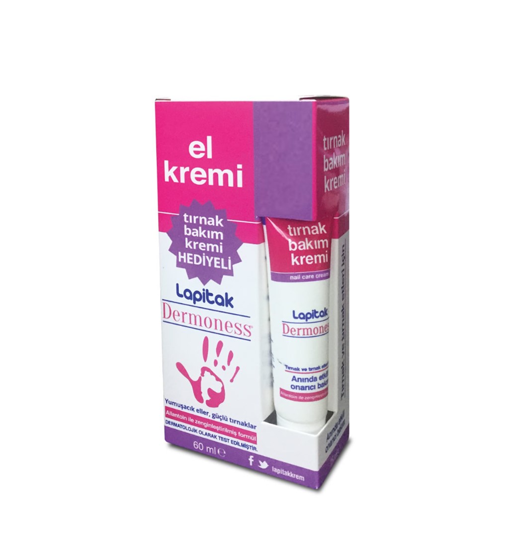 LAPİTAK EL BAKIM KREMİ 60 ML + TIRNAK BAKIM KREMİ HEDİYELİ PAKET
