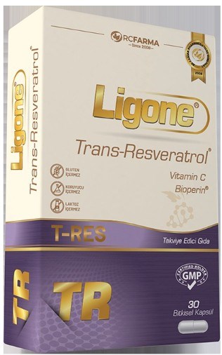 Ligone Trans-Resveratrol Vitamin C Bioperin 500 mg 30 Kapsül