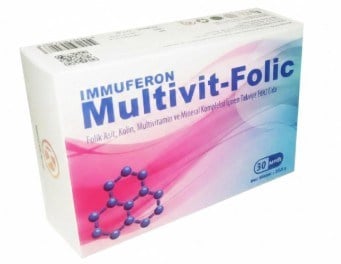 Multivit-Folic Folik Asit Kalsiyum Magnezyum Bor 30 Kapsül