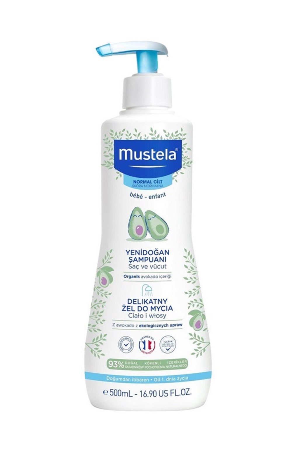 Mustela Gentle Cleansing Gel Yenidoğan Şampuan 500 ml