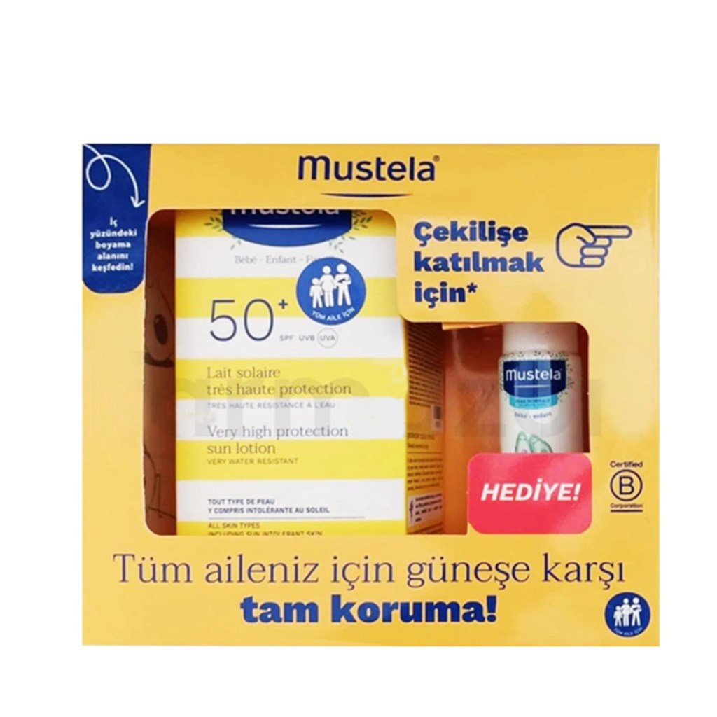 Mustela Güneş Losyonu SPF50 100 ml + Mustela Hydra Bebe 50 ml