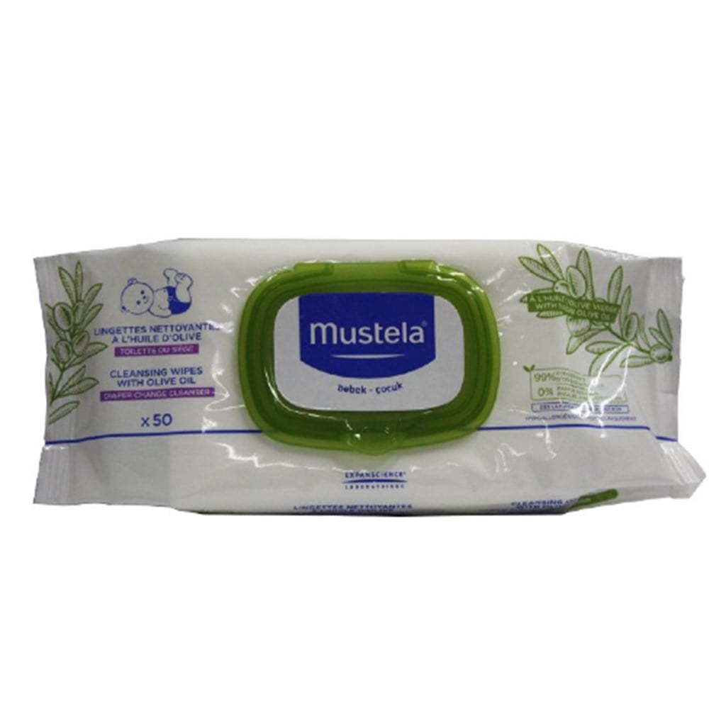 Mustela Zeytinyağlı 50 Yaprak Islak Mendil