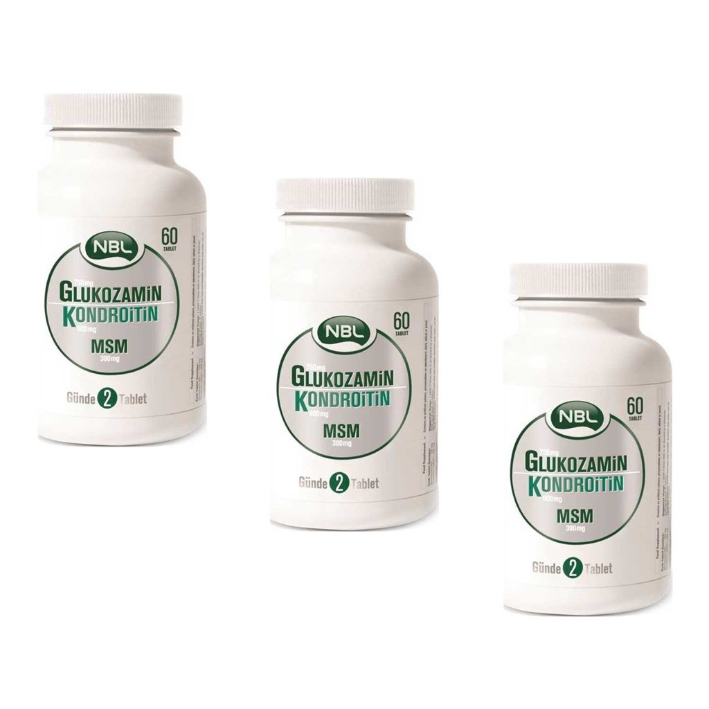 NBL Glukozamin Kondroitin MSM 3 Kutu 60 Tablet