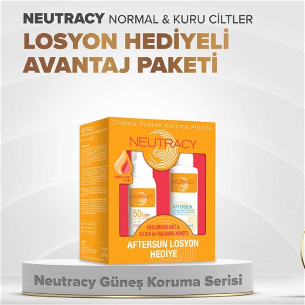 Neutracy Yüksek Korumalı  SPF 50+ Güneş Kremi 70 ml + Aftersun Losyon Hediye - Normal ve Kuru Ciltler