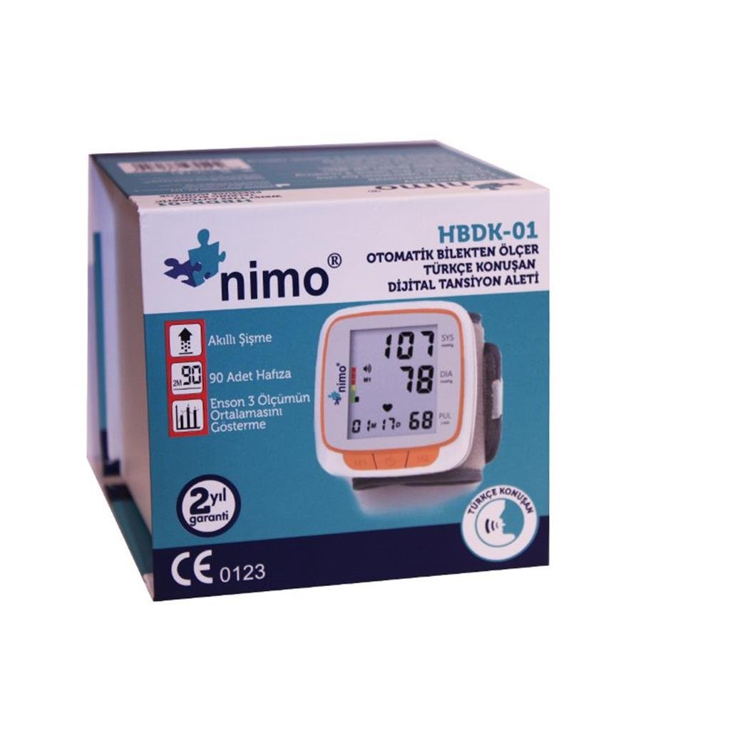 Nimo Otomatik Türkçe Konuşan Bilekten Ölçer Dijital Tansiyon Aleti HBDK-01