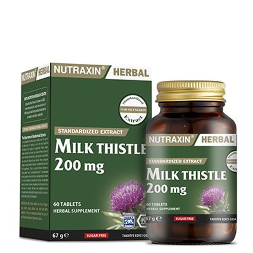 Nutraxin Milk Thistle 200mg 60 Tablets