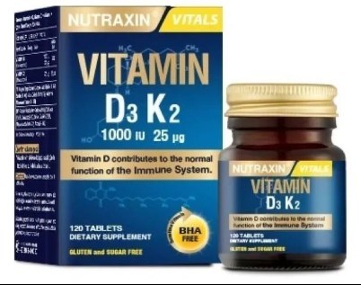 Nutraxin Vitamin D3K2 1000 IU 120 Tablet