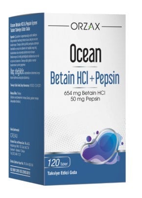 Ocean Betain HCL+ Pepsin 120 Tablet