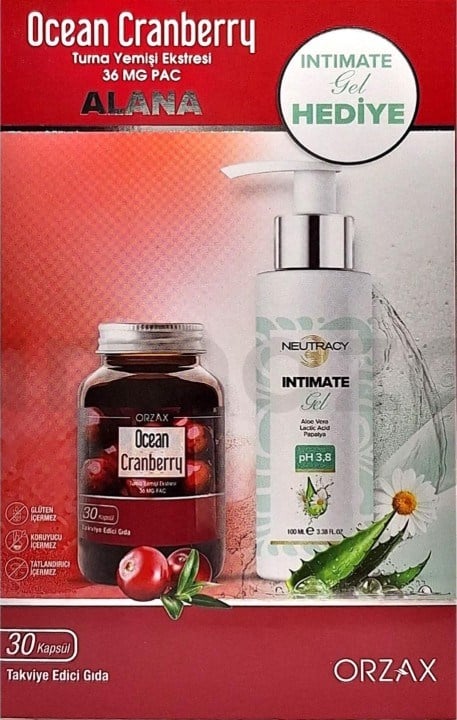 Ocean Cranberry Turna Yemişi Ekstresi 30 Kapsül + Neutracy İntim Jel 100 ml Hediyeli