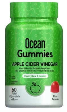 Ocean Gummies Apple Cider Vinegar 60 Çiğneme Form