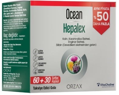 Ocean Hepalex 60 Softjel Kapsül - %50 Daha Fazla