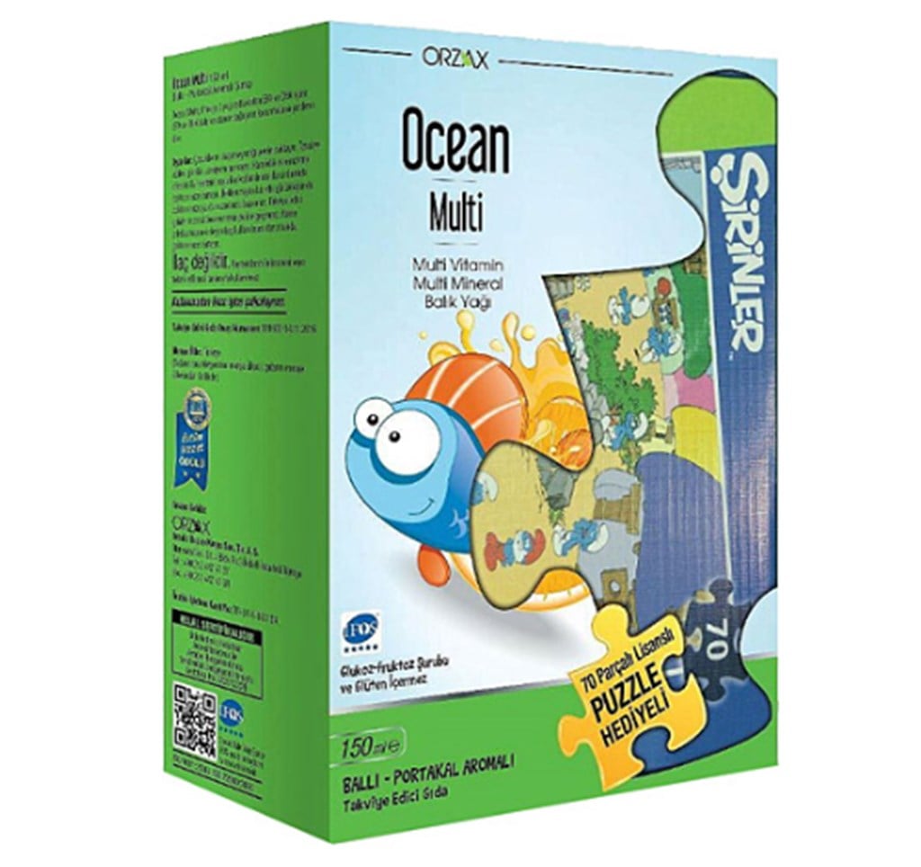 Ocean Multi Omega 3 + Puzzle Hediyeli 150 ml Şurup