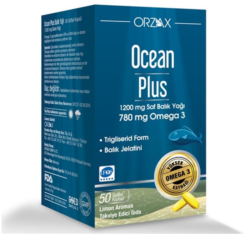 Ocean Plus 1200Mg Saf Balık Yağı 50 Softjel Kapsül