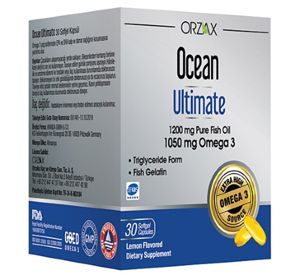 Ocean Ultimate 1200Mg Balık Yağı 30 Softjel Kapsül