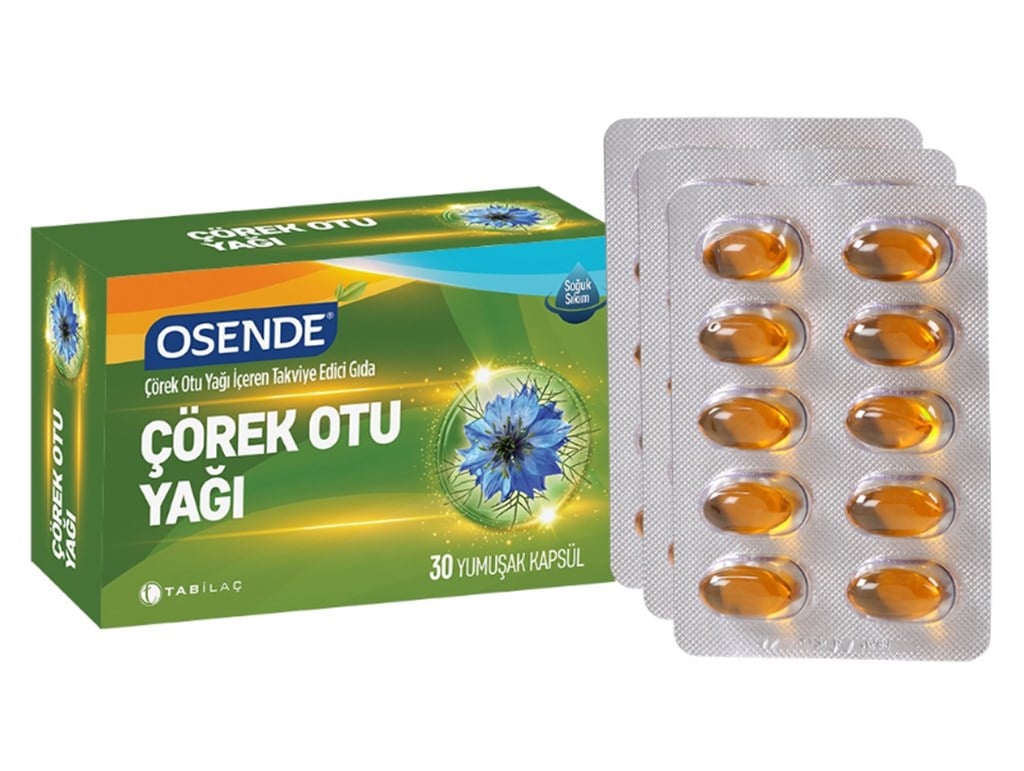 Osende Çörekotu Yağı 30 Yumuşak Kapsül